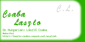 csaba laszlo business card